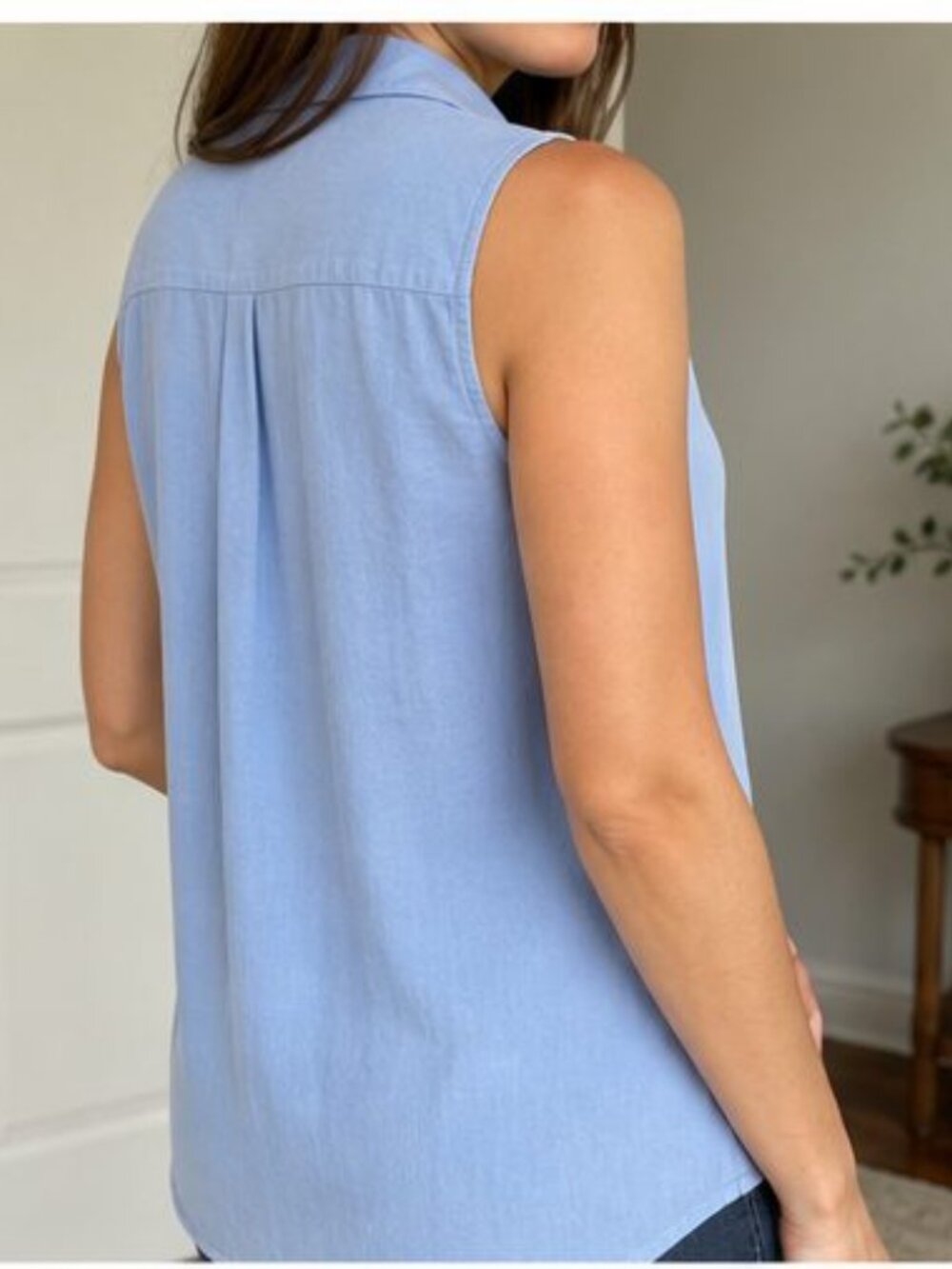 Blue Ruffle Blouse - Picture 3 of 6
